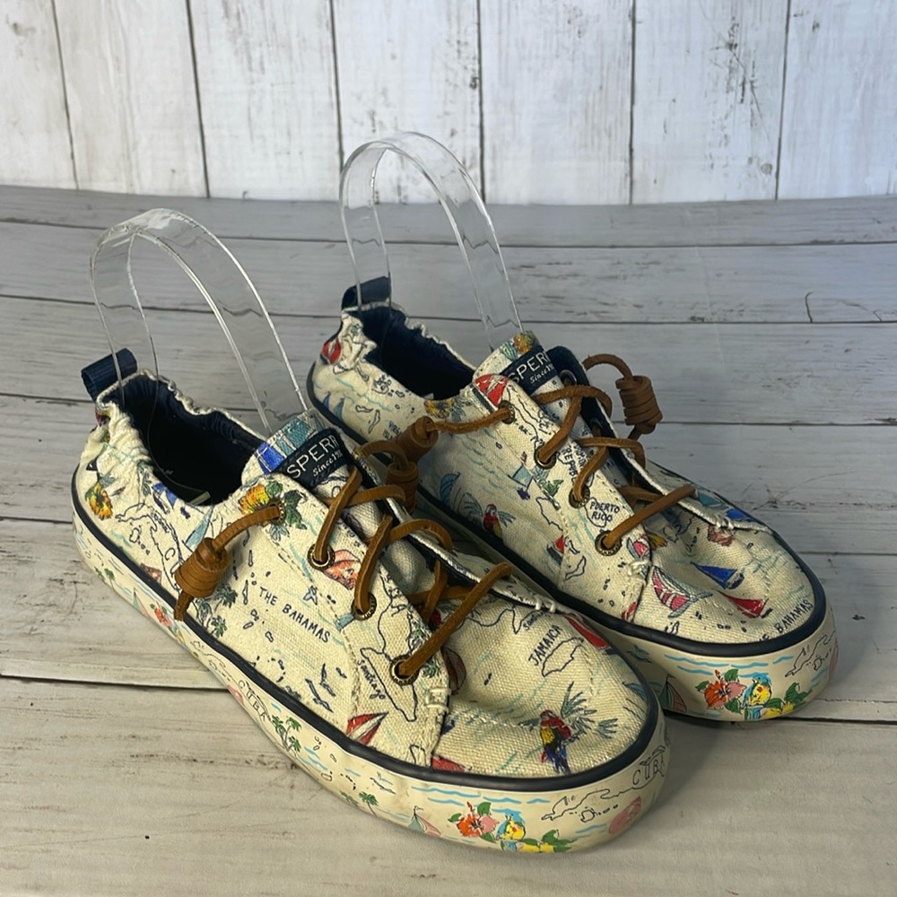 Sperry Women's Sneakers - Cream and Brown